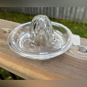 Vintage Clear Glass Citrus Juicer